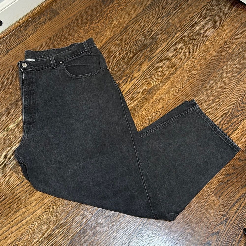 Vintage Levi’s 545 Orange Tab Distressed Black Wash - Size 44x30